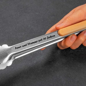 Personalized stainless steel grill tongs image 5