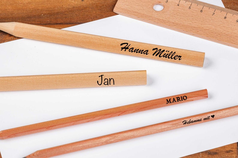Pencil with personalized engraving image 1