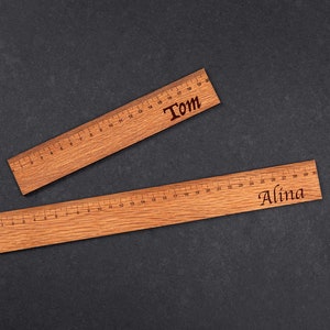 Wooden ruler with personalized engraving image 5