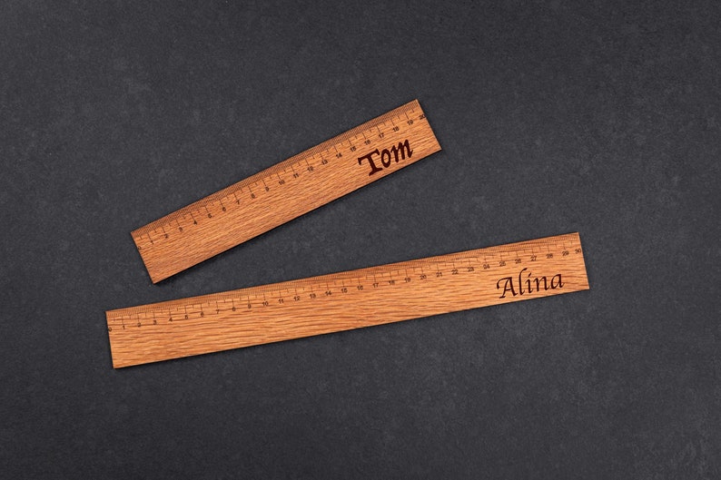 Wooden ruler with personalized engraving image 5