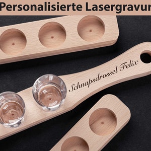 Individually personalized schnapps latte with desired engraving