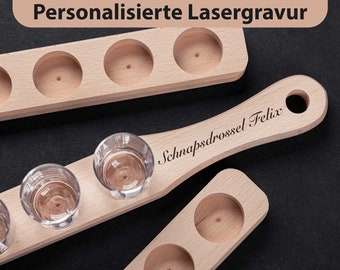 Individually customizable schnapps batten with desired engraving