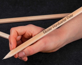 Personalized carpenter's pencil made of wood with your desired engraving