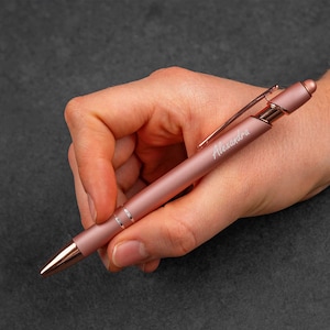 Personalized metal ballpoint pen in rose gold image 8