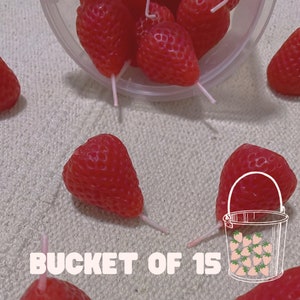 A Bucket (15) of Strawberry Scented Candles