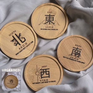 UPGRADED: Mahjong Wooden Coaster (Set of 4)