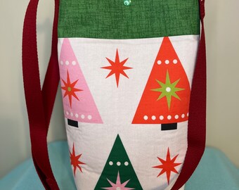 Handmade Festive Trees Holiday Crossbody Bag