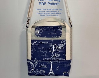 Pattern + Video Tutorials: Belle Originals Fab Flap Bag | Beginner Friendly