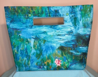 Handmade Handbag ft. Monet’s Waterlilies & Inlaid Handle