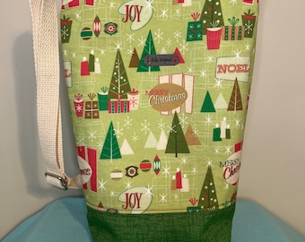 Handmade Retro Christmas Small Tote Bag