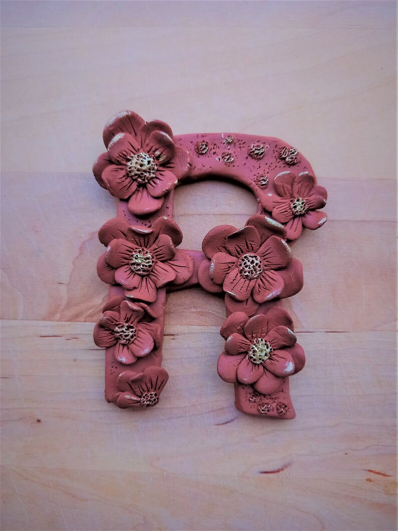Lettre Avec Des Fleurs Decoration De Lettres En Argile Etsy France Lettre Avec Des Fleurs Decoration De Lettres En Argile Etsy France