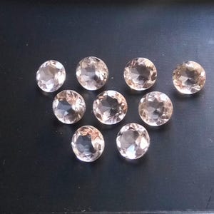 Round cut crystal quartz gemstone, 4mm to 10mm round shape faceted cut natural crystal quartz gemstone, white quartz for jewelry making