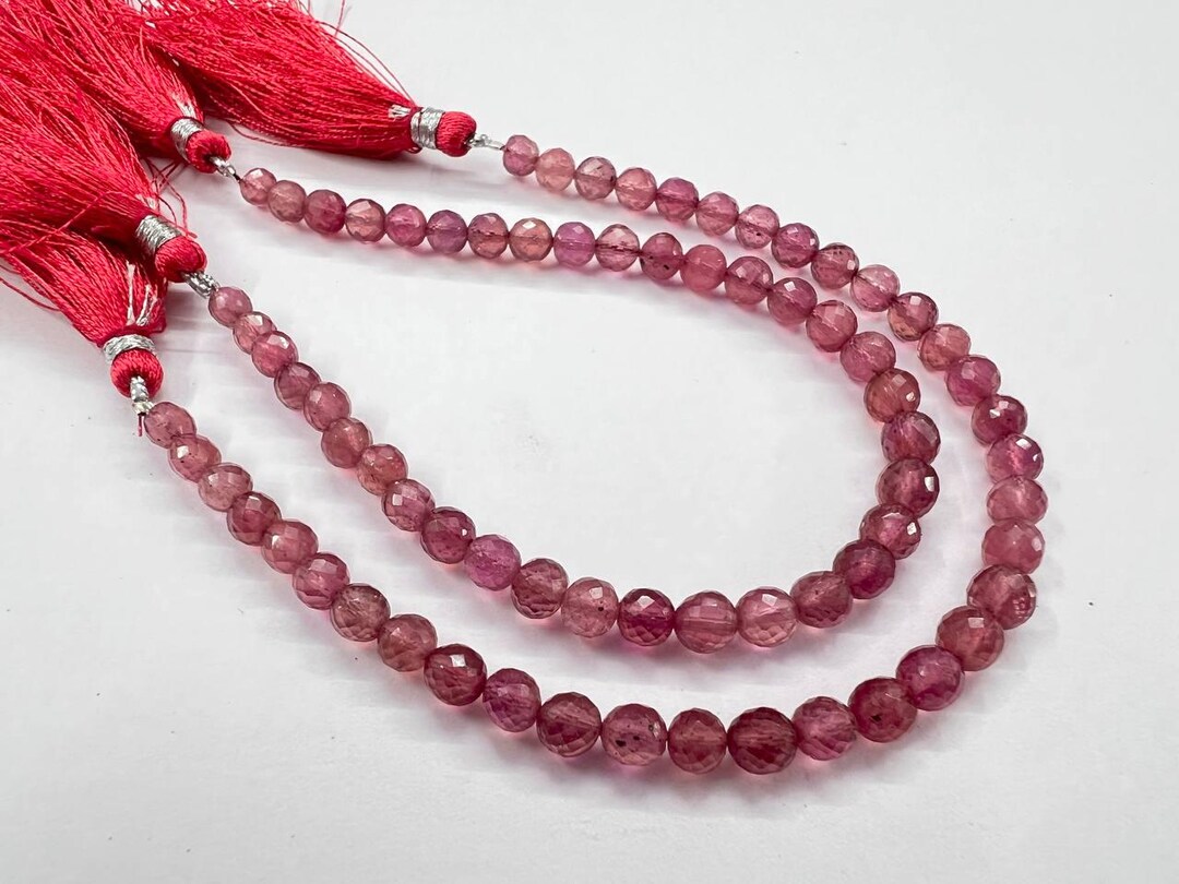 Led Filled Ruby Ruby Glass and Lead Filled Faceted Round Shape 5to 6mm, Red Ruby ...