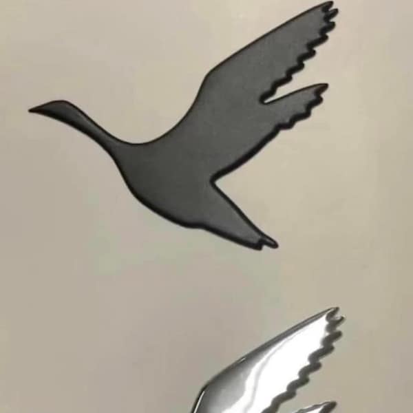 Goose ABS plastic chrome plated or black matte  3 inch sticker