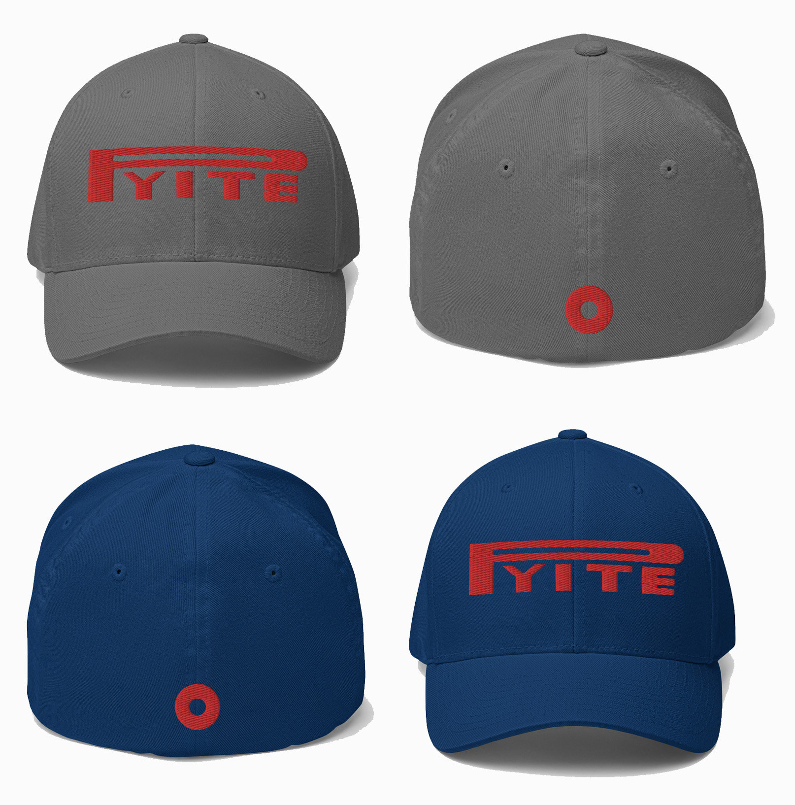 Casquette Flexfit Snapback Noire – Bande Col Bleu, Yupoong 6089M, Taille Ajustable