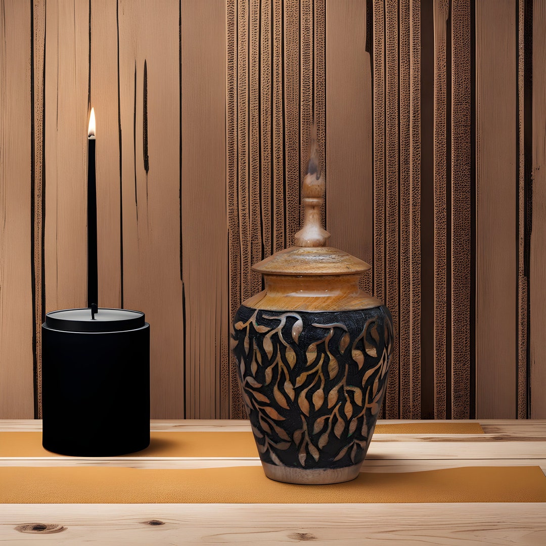 Best Urn for Human Ashes Large Wooden Urn for Cremation Adult Urn Box