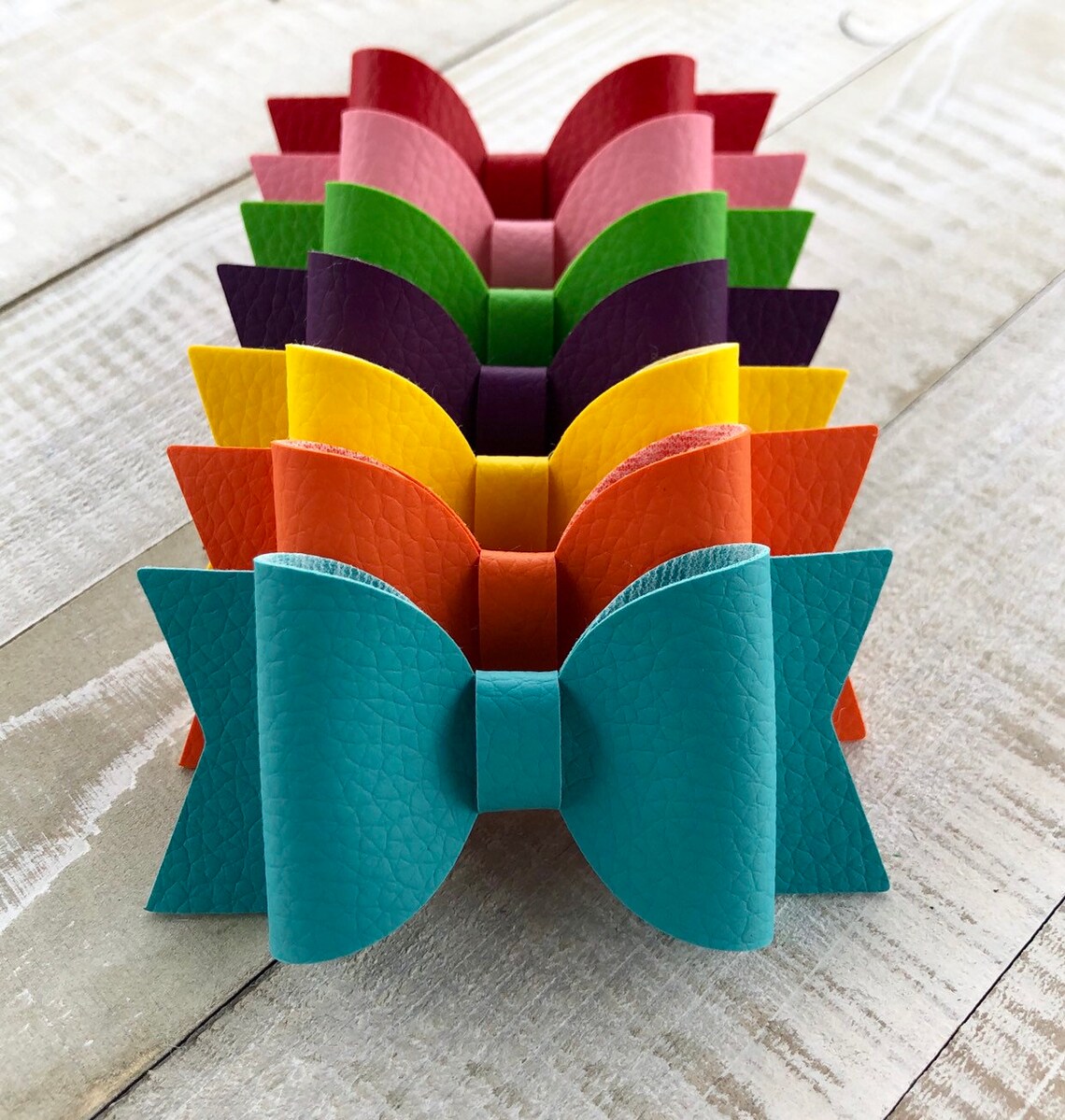 Faux Leather Bows Bundle of Colorful Bows Bundle of Faux Etsy