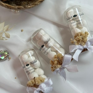 Wedding Favors for Guests,Tube Dragee and heart magnet Almond Candy in a Tube Favors,Dragee Gifts,Personalized Wedding Dragees