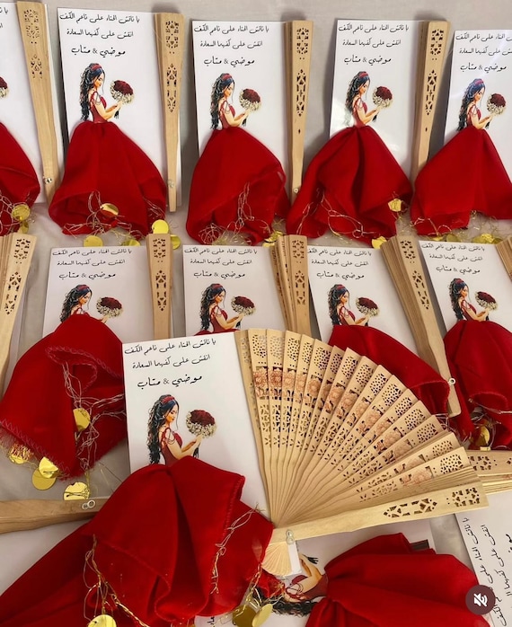 → View on Etsy: Henna night luxury favour, halay handkerchief and wooden fan, Bridesmaid Gift, Wedding Gift, Nikkah gift,welcome baby Henna night luxury favour, halay handkerchief and wooden fan, Bridesmaid Gift, Wedding Gift, Nikkah gift,welcome baby