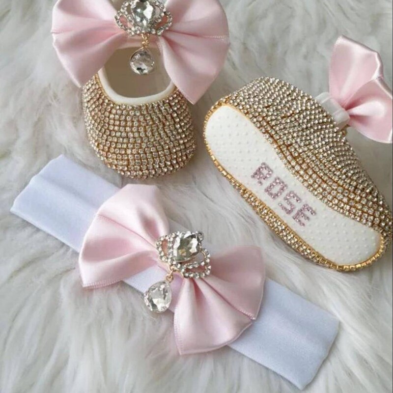 Rhinestone Baby Shoe - Etsy