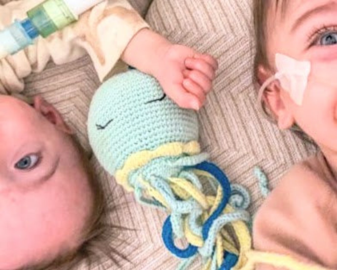 Crochet Octopus Plush for Preemie, Cotton Octopus Stuffed Toy for Nicu