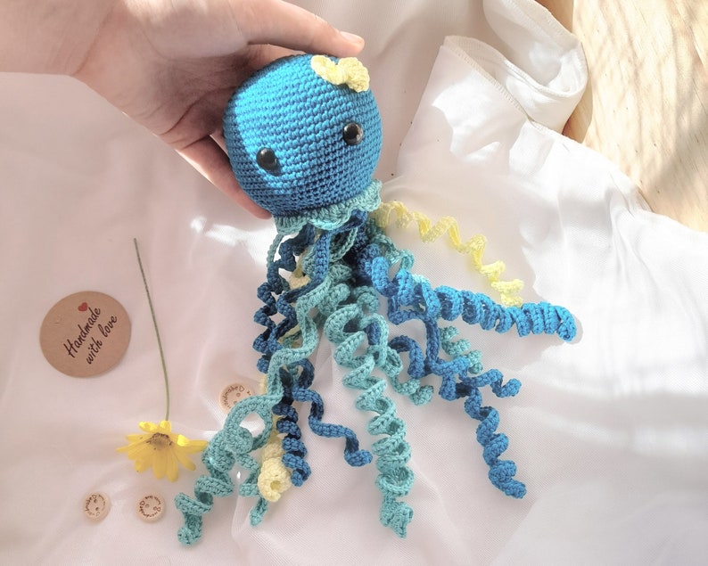 Crochet Octopus Plush for Preemie, Cotton Octopus Stuffed Toy for Nicu