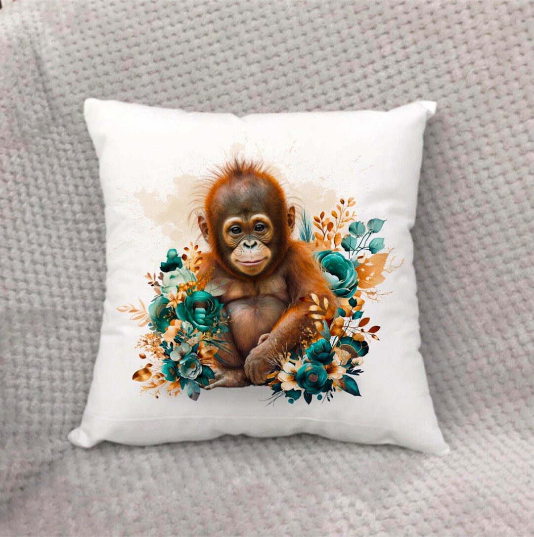Orangutan Cushion Orangutan Mug Monkey Cushion Ape Etsy UK