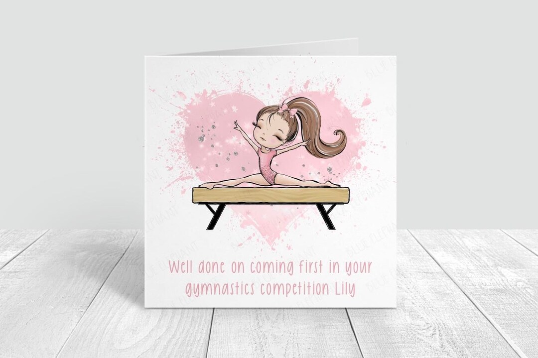 Gymnastics Competition Card Gymnastics Card Personalised Etsy