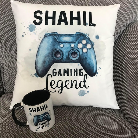 Personalised Cushion Gaming Cushion Gifts for Teenagers Boys Men Gaming  Room Accessories Console Controller Gaming Gift Birthday 