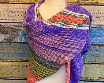 Multi Coloured Striped Shawl