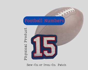 Buffalo 15 Jersey Patch, Football Team Iron on Patch, Placekicker