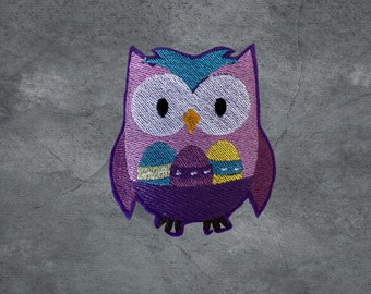 Easter owl Sew on patch felt fashion accessory