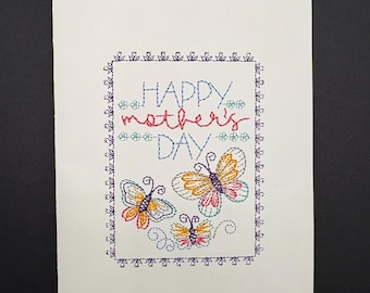 Mother's Day Embroidered 5 x 7 Greeting Card