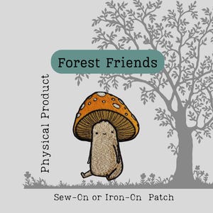 Mushroom Patch: Machine Embroidered Cottagecore Applique