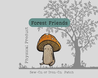 Mushroom Patch: Machine Embroidered Cottagecore Applique