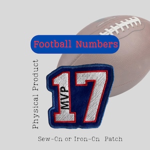 Embroidered Number 17 Sew on patch/football mvp/fan/Buffalo/Allen