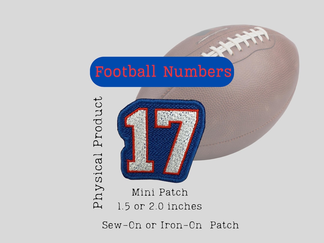 17 Patch,1.5 and 2 Inch Mini Size, Embroidered Sew On, Football, Fan ...