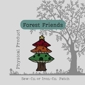 Mushroom Tree Patch:  Embroidered Accessory