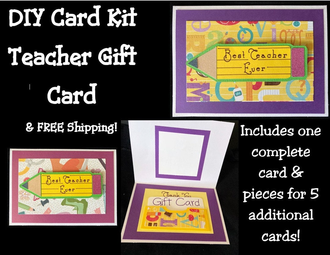 DIY Teacher Gift Card Kit, Teacher Gifts, Educators Gifts Etsy