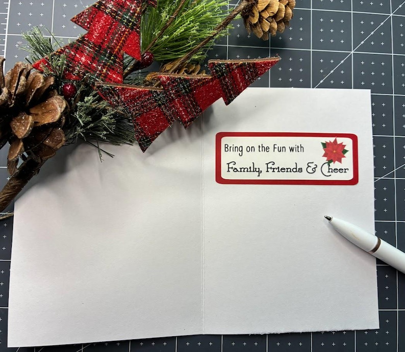 Kit de cartes Xmas Country Star, cartes de voeux de Noël, avec option d'insertion de carte-cadeau image 4