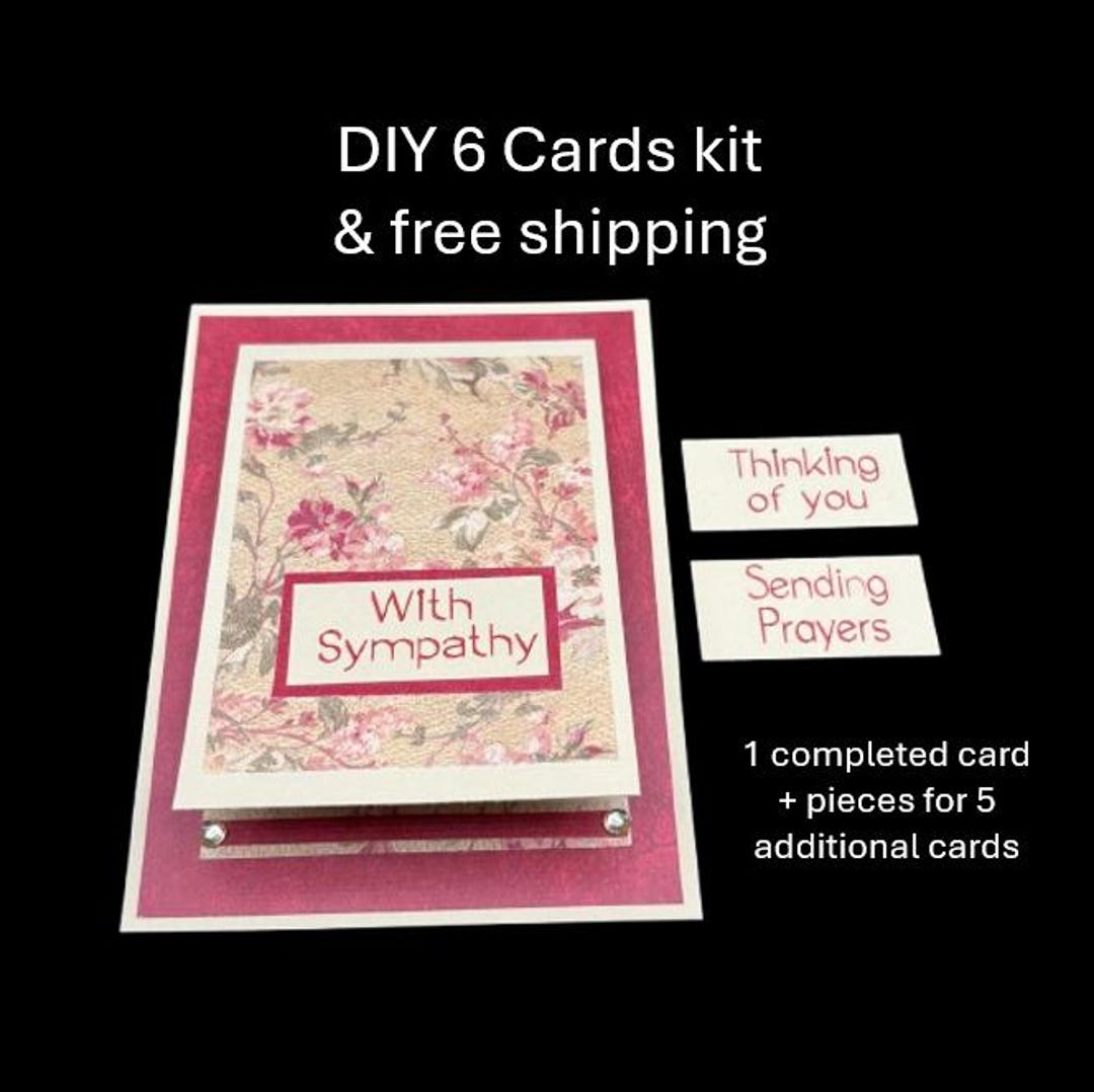 Sympathy Card Kit, DIY Thinking of You Cards, Handmade (6 Count) - Etsy
