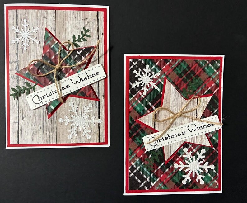 Kit de cartes Xmas Country Star, cartes de voeux de Noël, avec option d'insertion de carte-cadeau image 9