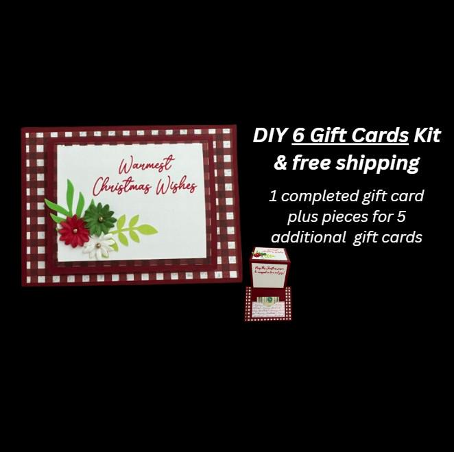 DIY Christmas Card & Gift Card Holder Kit, 6 Cards - Etsy