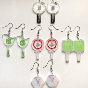 Kpop Lightstick Earrings, Kpop accessories Dangle Drop Earrings, Kpop Earrings image 3