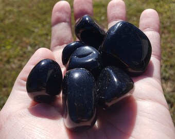 Black Obsidian Tumble - Obsidian Stone - Obsidian Crystal