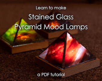Stained Glass Pyramid Mood Lamp Tutorial and Template