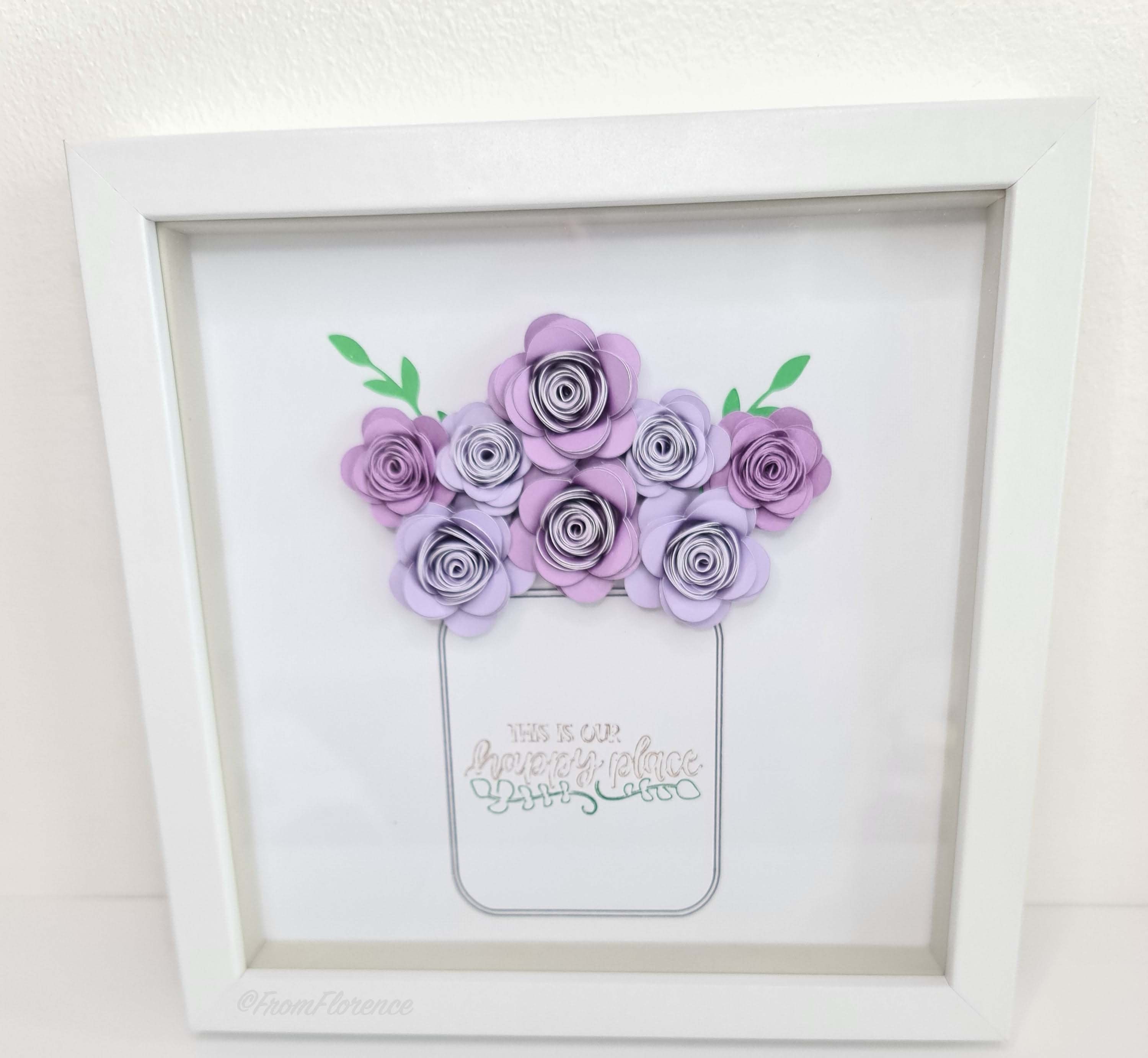 Floral Vase Box Rose Shadow Box Custom Flower Box Gift Etsy