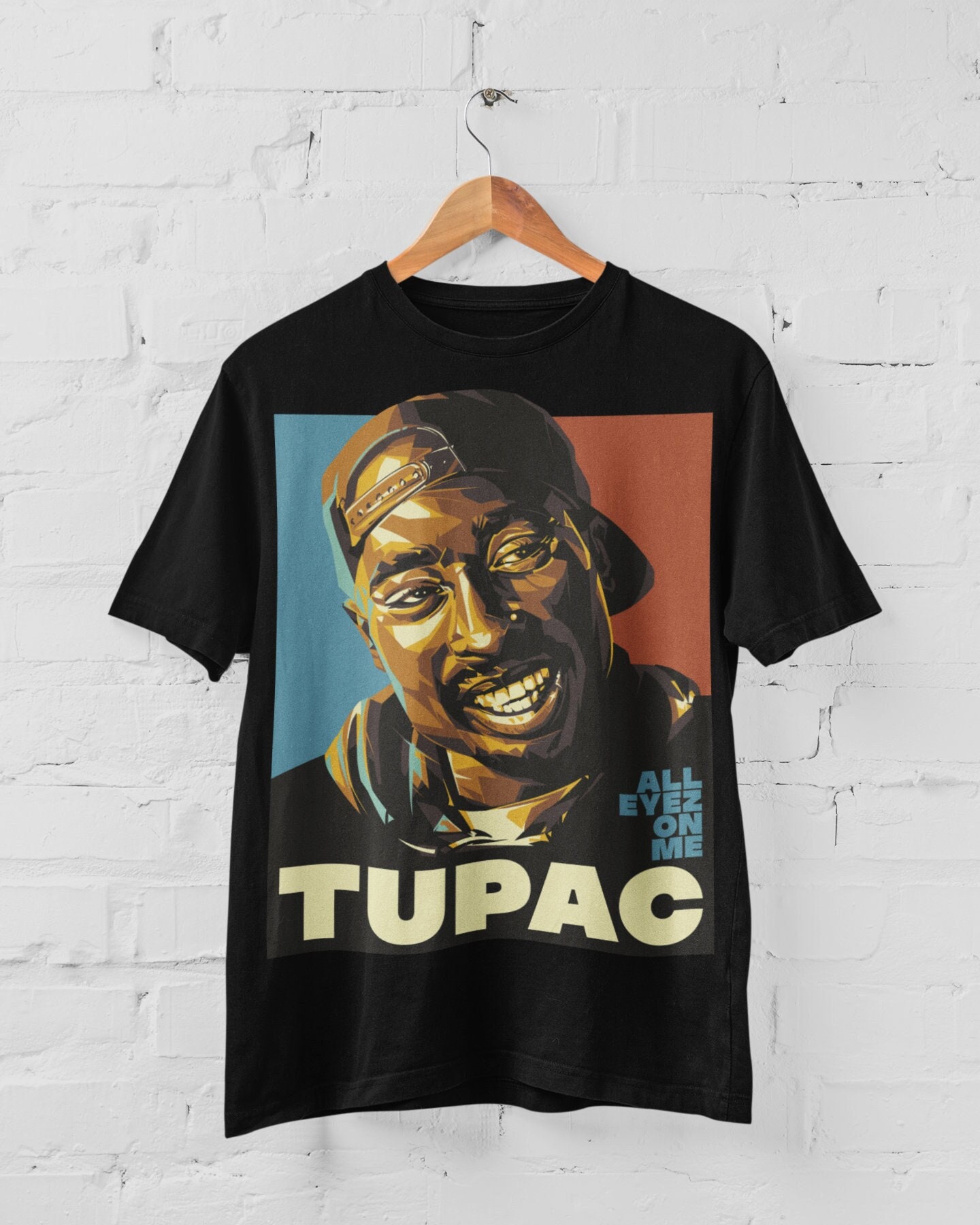2pac Rap Tee All Eyez on Me Tupac 