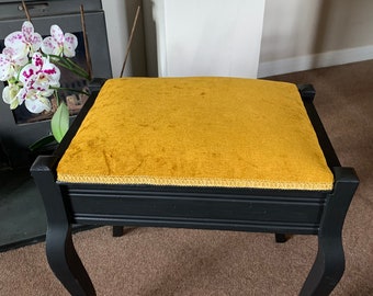 Vintage piano stool with storage