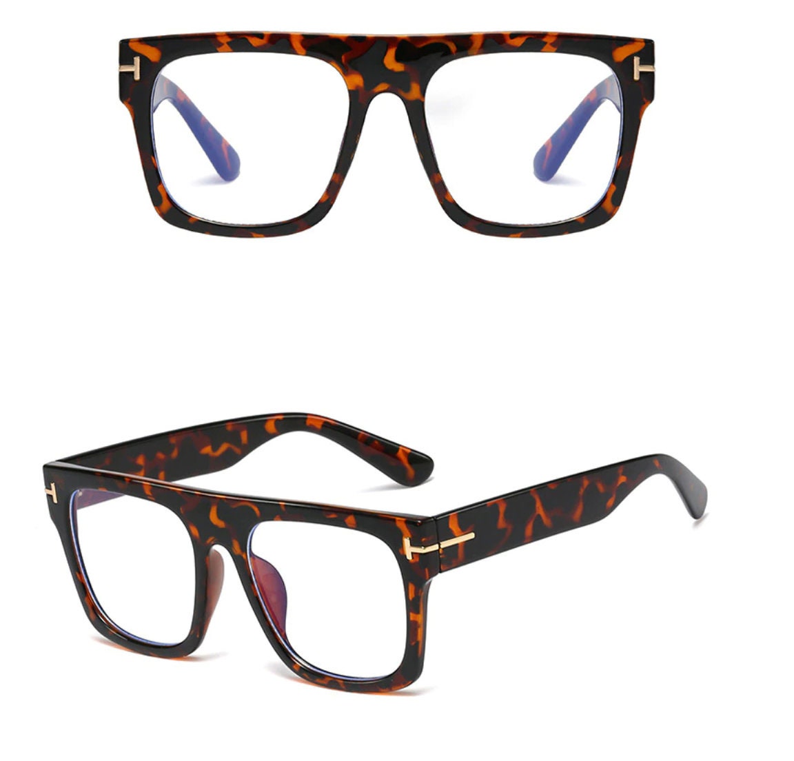 Oversized Square Reading Glasses Unisex Reading Glasses Blue Etsy UK